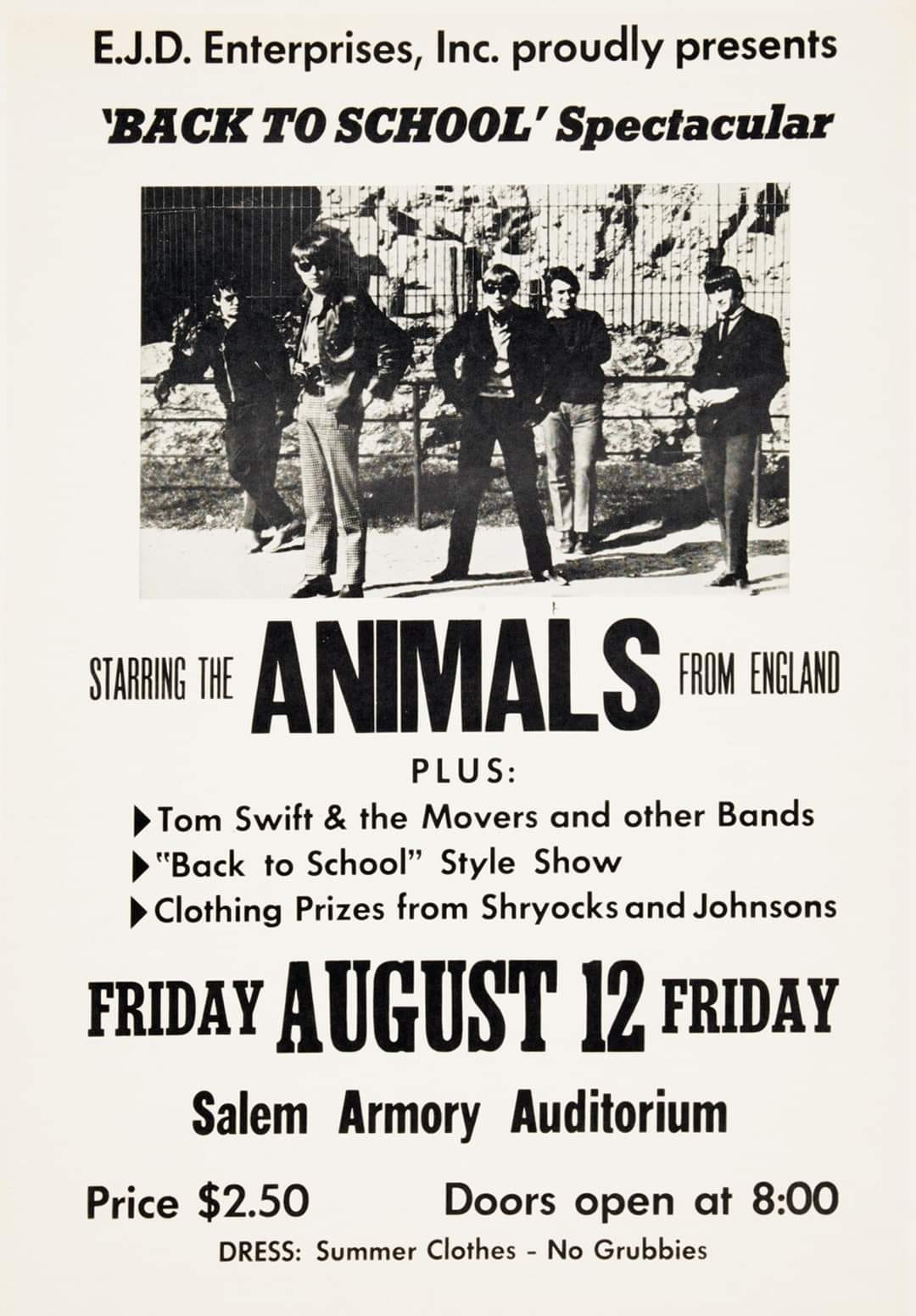 Eric Burdon and the Animals concert at Salem armory in 1968