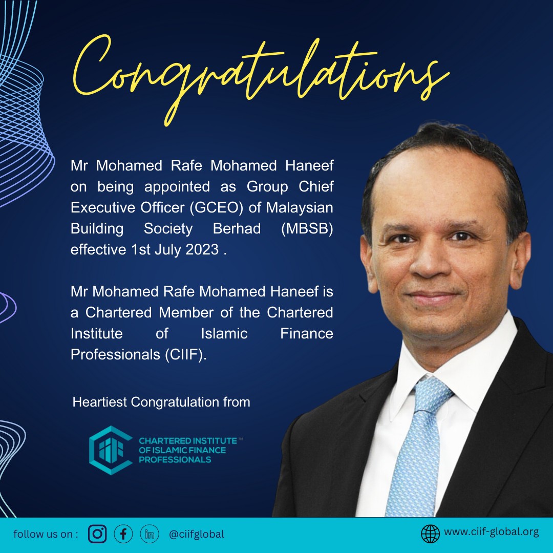 CIIF - Congratulations, Mr Mohamed Rafe Mohamed Haneef on...