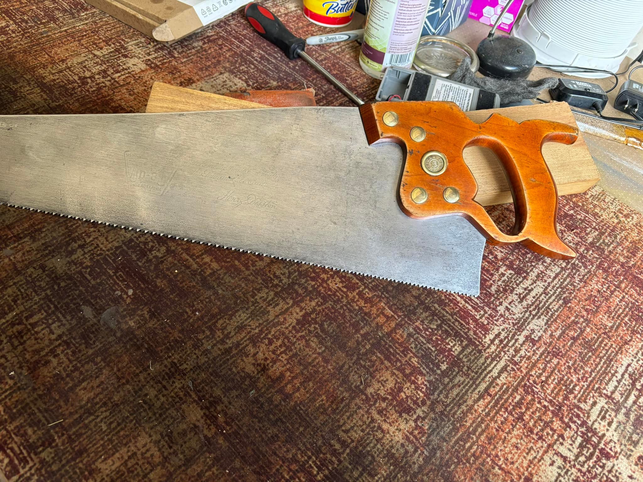 Just finished a re-do on a Henry Disston and Son D-8 hand saw. Saw 