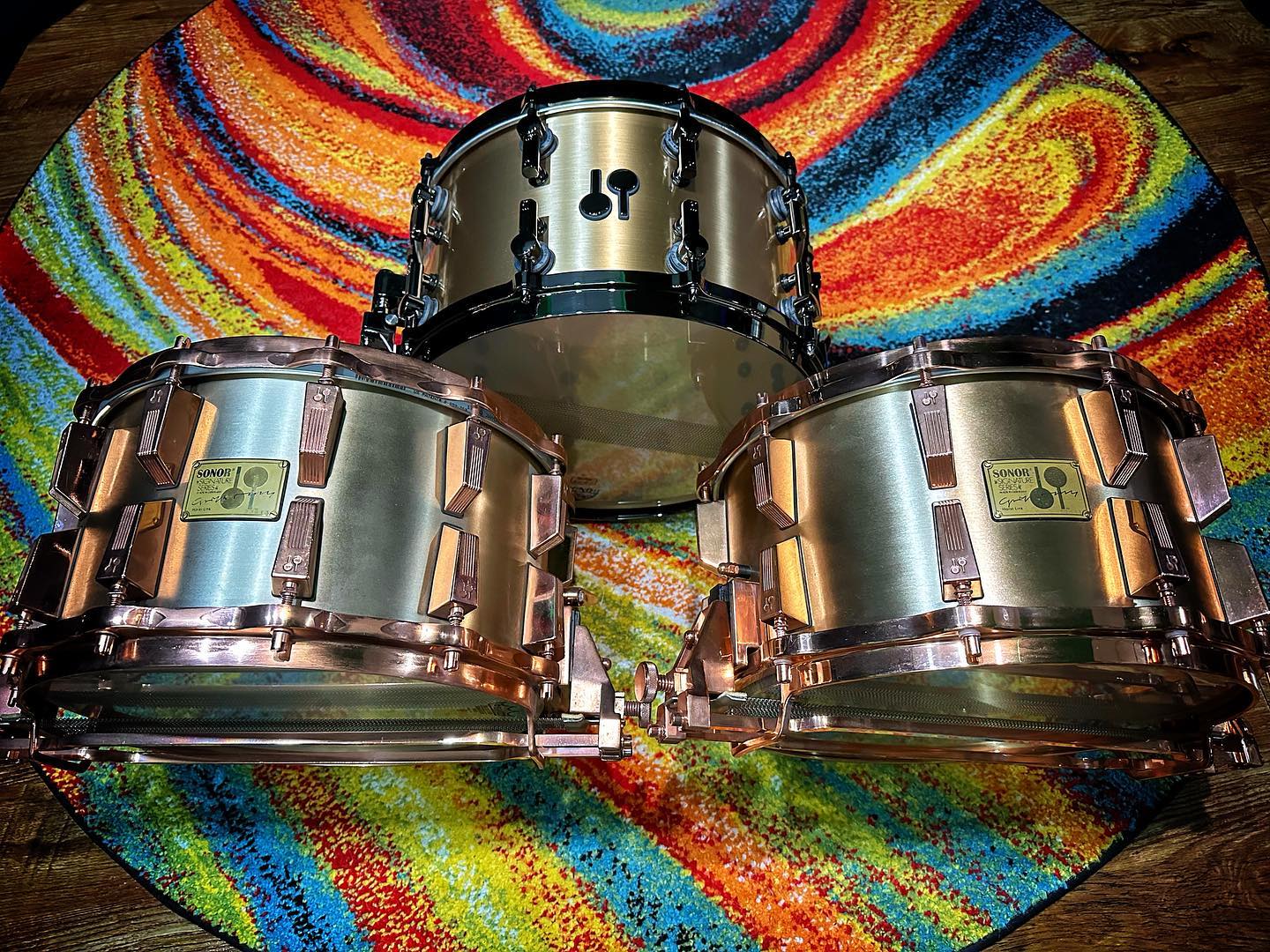 Sonor cast bronze snare drum collection