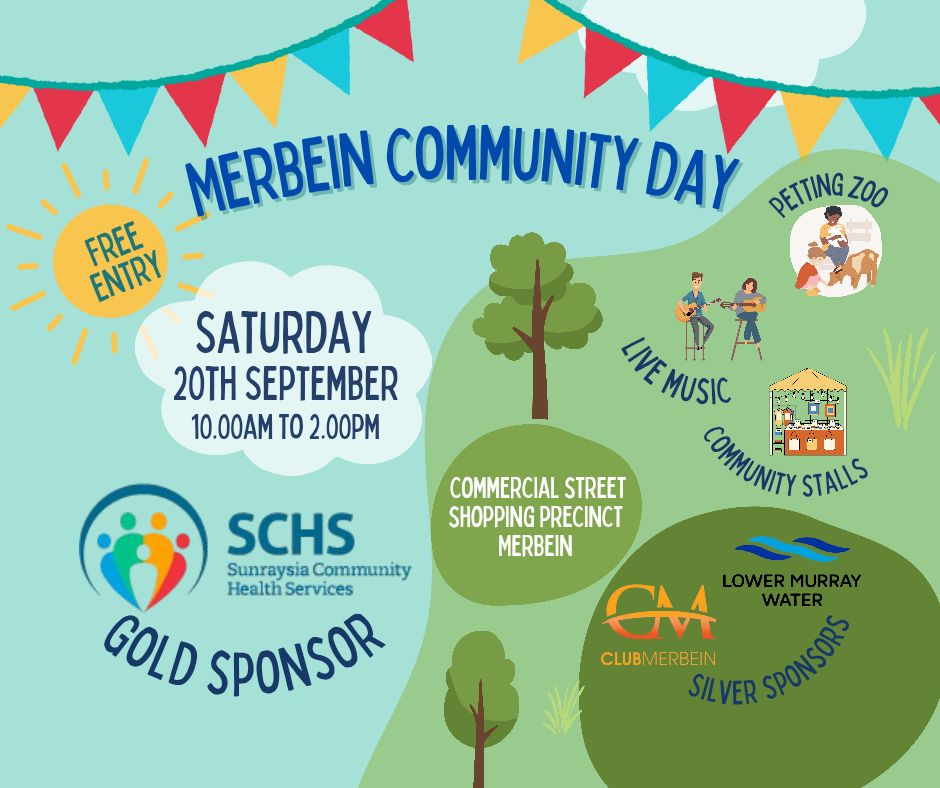 Hands Up Mallee - 🌟 Merbein Community Day 🌟 Head down to... | Facebook