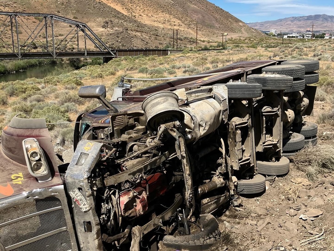 The Nevada Highway Patrol is investigating a crash involving a