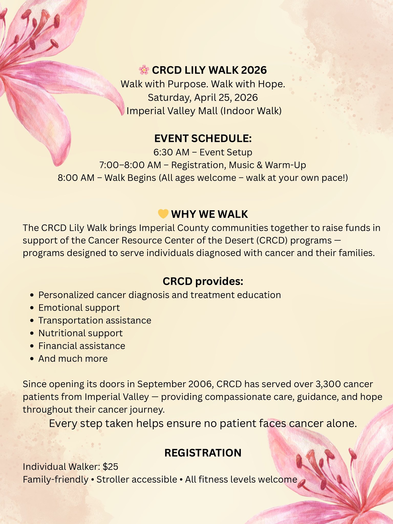CRCD Lily Walk 2026
