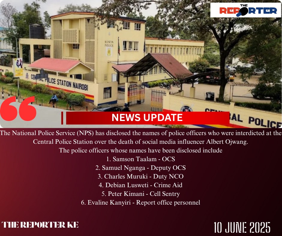 The Reporter - The National Police Service (NPS) has disclosed the ...