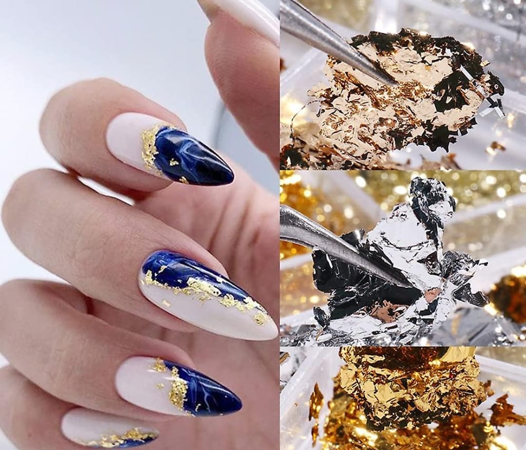 Wadities Feuilles D'or à Usage Multiple Pour Les Ongles, L'art Et