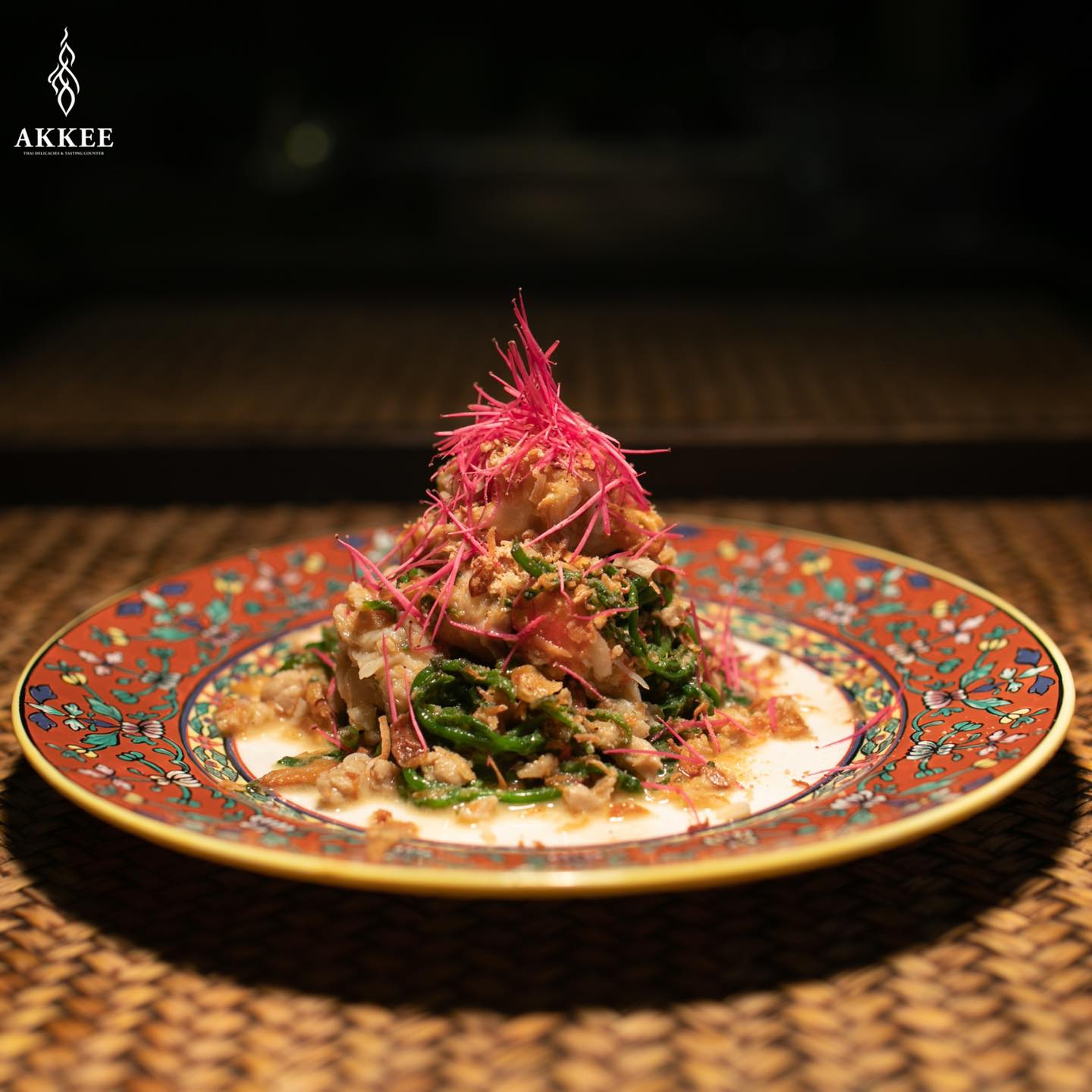 ยำผักกูดกับกุ้งลา... - AKKEE Thai Delicacies & Tasting Counter