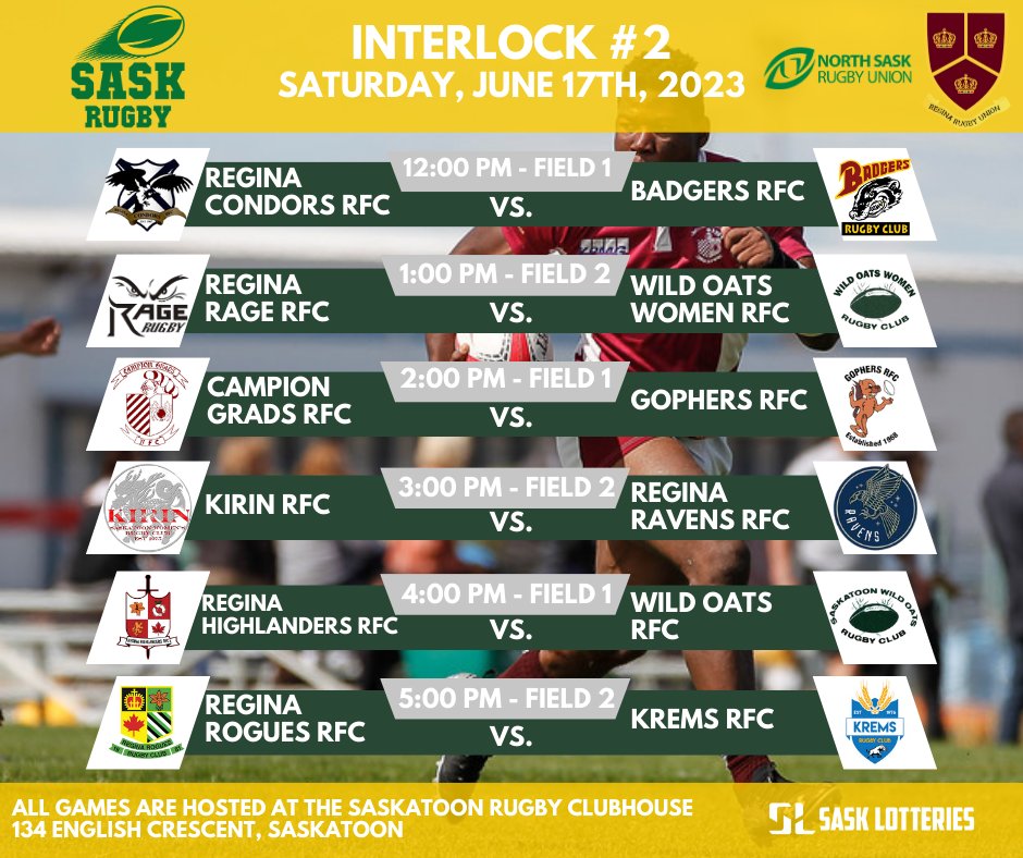 The first playable interlock of the... - Saskatchewan Rugby