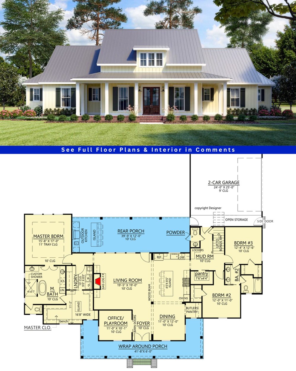 Home - Step inside this Modern Farmhouse Plan featuring a Bonus Room ...