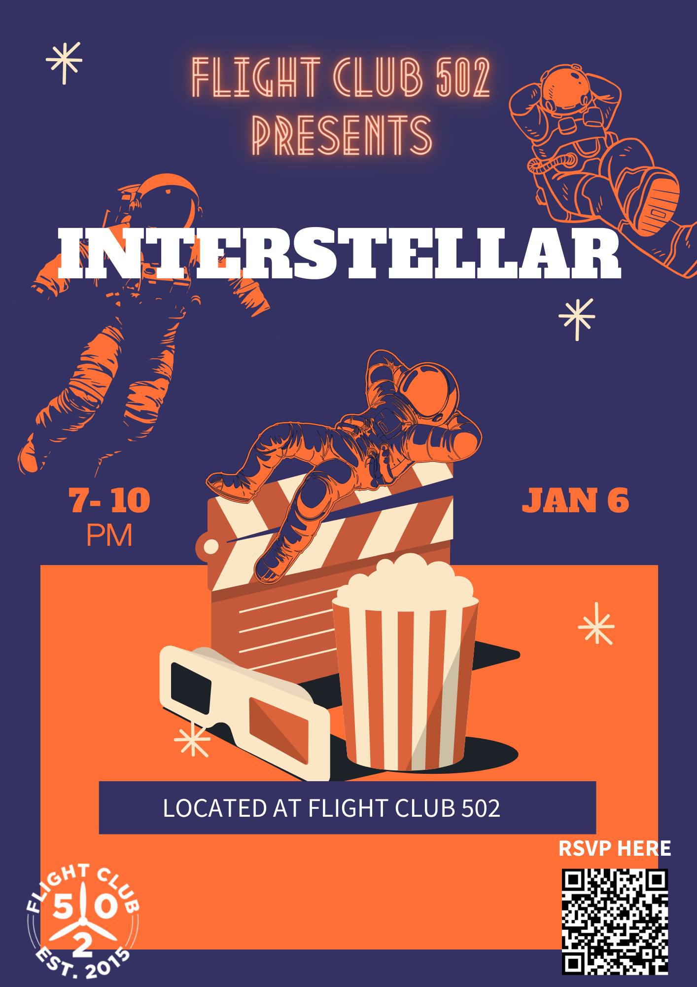 Flight Club 502 - Join us for our monthly movie night, in...