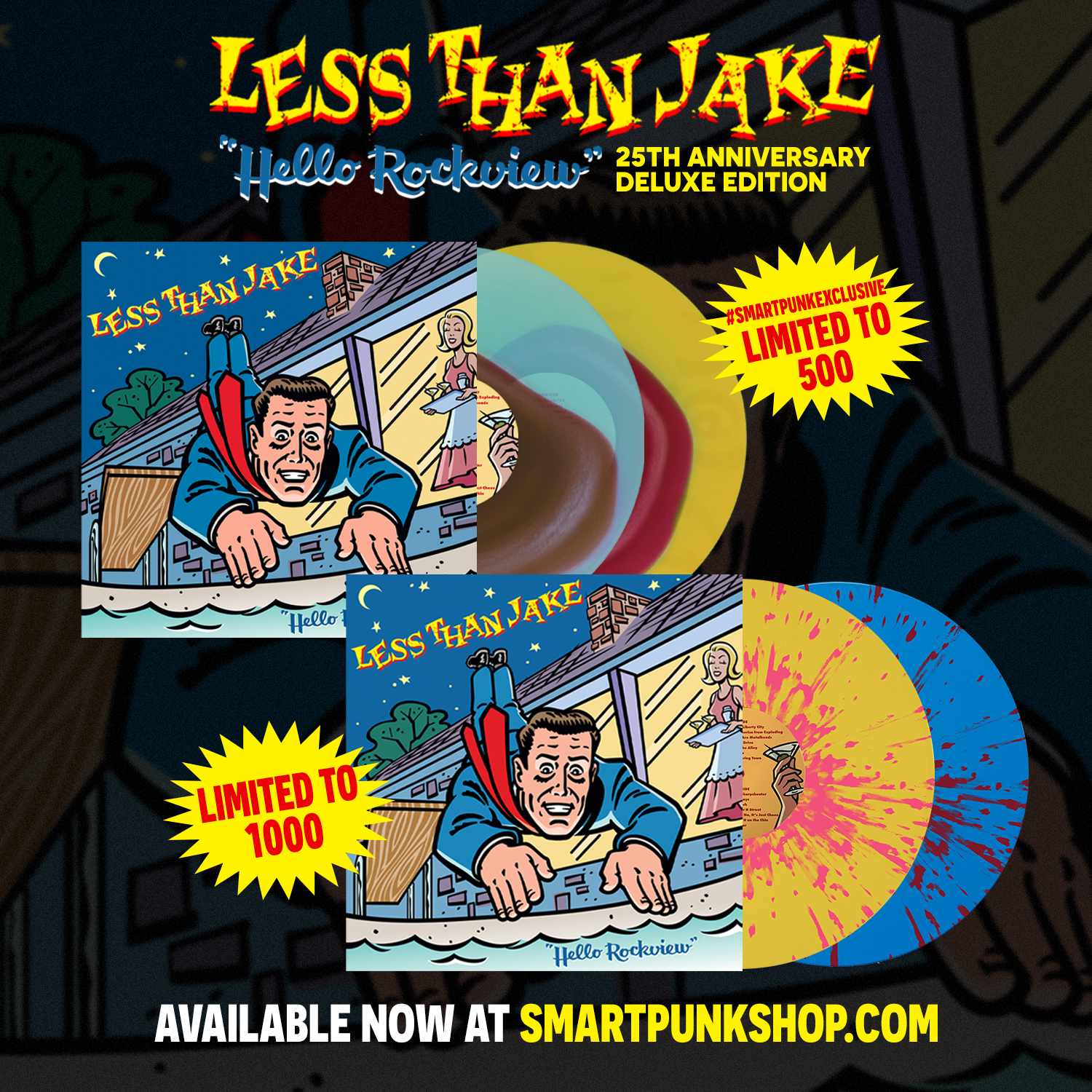 Less Than Jake signed Hello Rockview LPs available in-store