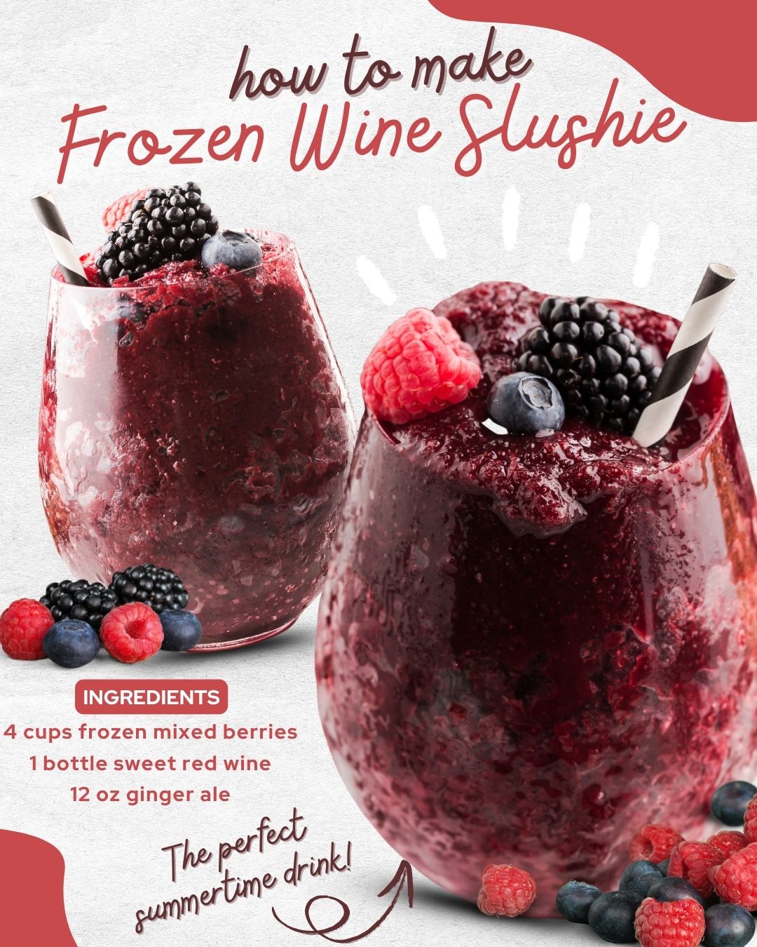 The Best - Frozen Wine Slushie Recipe is the ultimate summer drink! 🍓🍍🍷 ...
