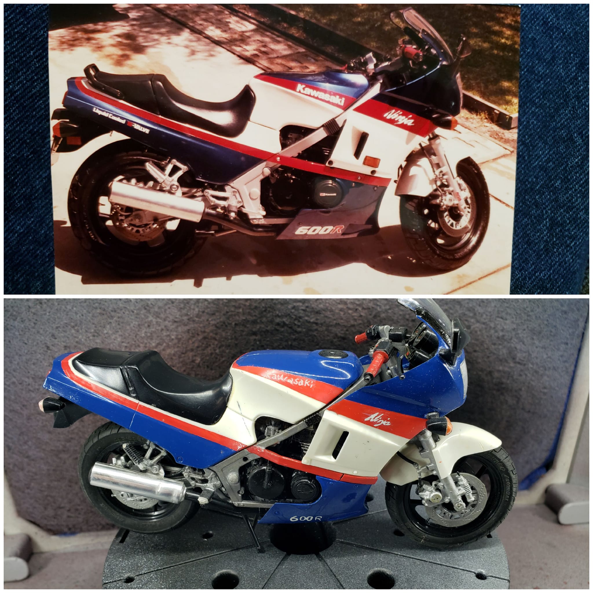 Tamiya Kit Model Car Built in the Late 80s with Toothpick Lettering