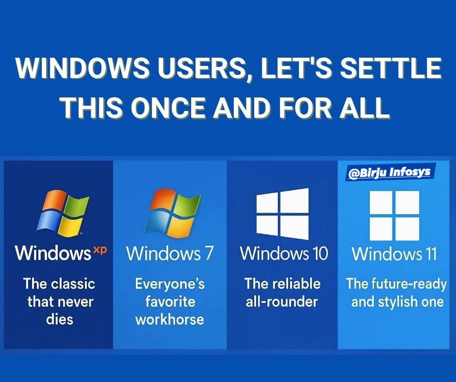 💻 Which Windows version stole your heart? Vista, 7, 8, 10 or 11