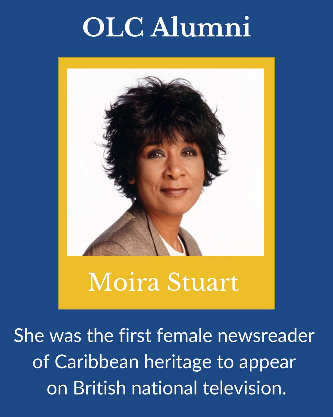 Moira Stuart is... - Our Lady's Catholic High School Hackney | Facebook