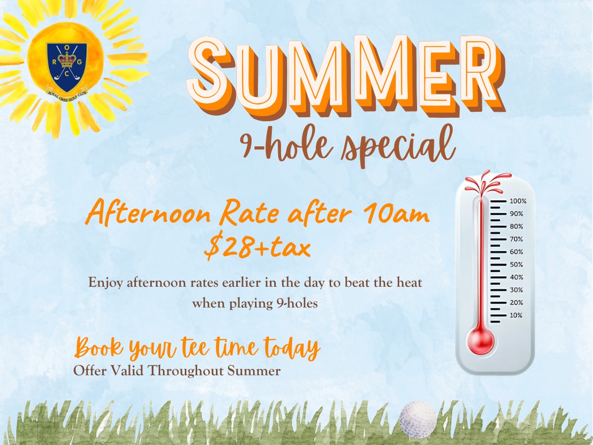 Beat the Heat with Earlier Tee... - Royal Oaks Golf Club | Facebook
