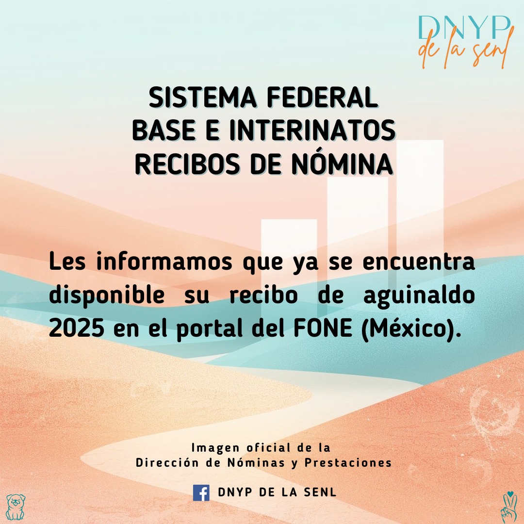 DNYP de la SENL - Federal Base e Interinatos Ya se... | Facebook