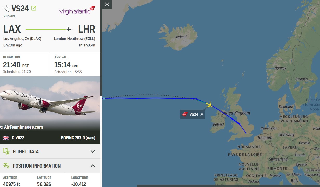 AviationSource - #EMERGENCY | Virgin Atlantic flight VS24, a Boeing 787 ...