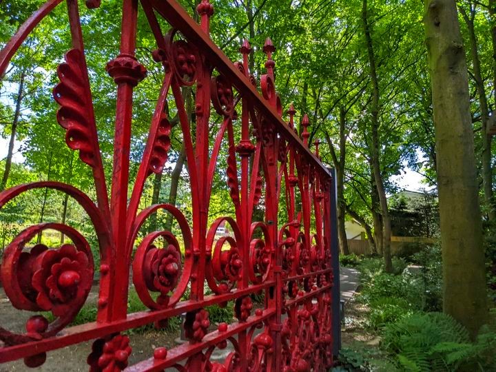 Original strawberry field gates,in the garden of the strawberry