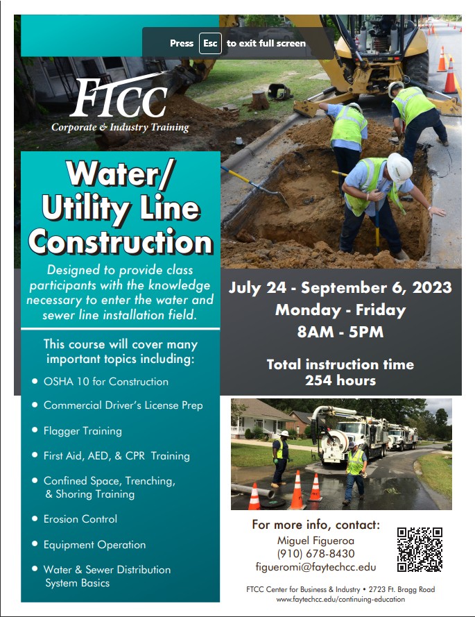 The next course... - Fayetteville Technical Community College