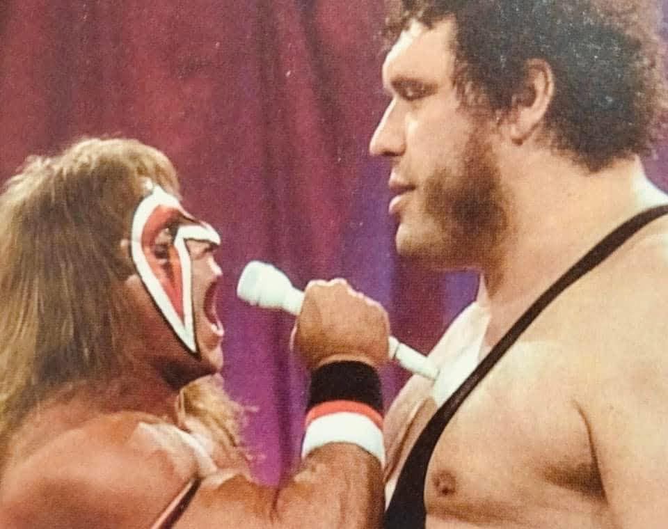 37 years ago today on WWF Superstars, the Ultimate Warrior–Andre