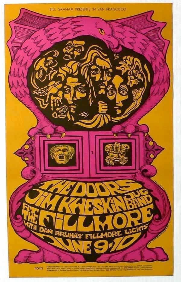 Mid 1960s Fillmore Auditorium concert posters