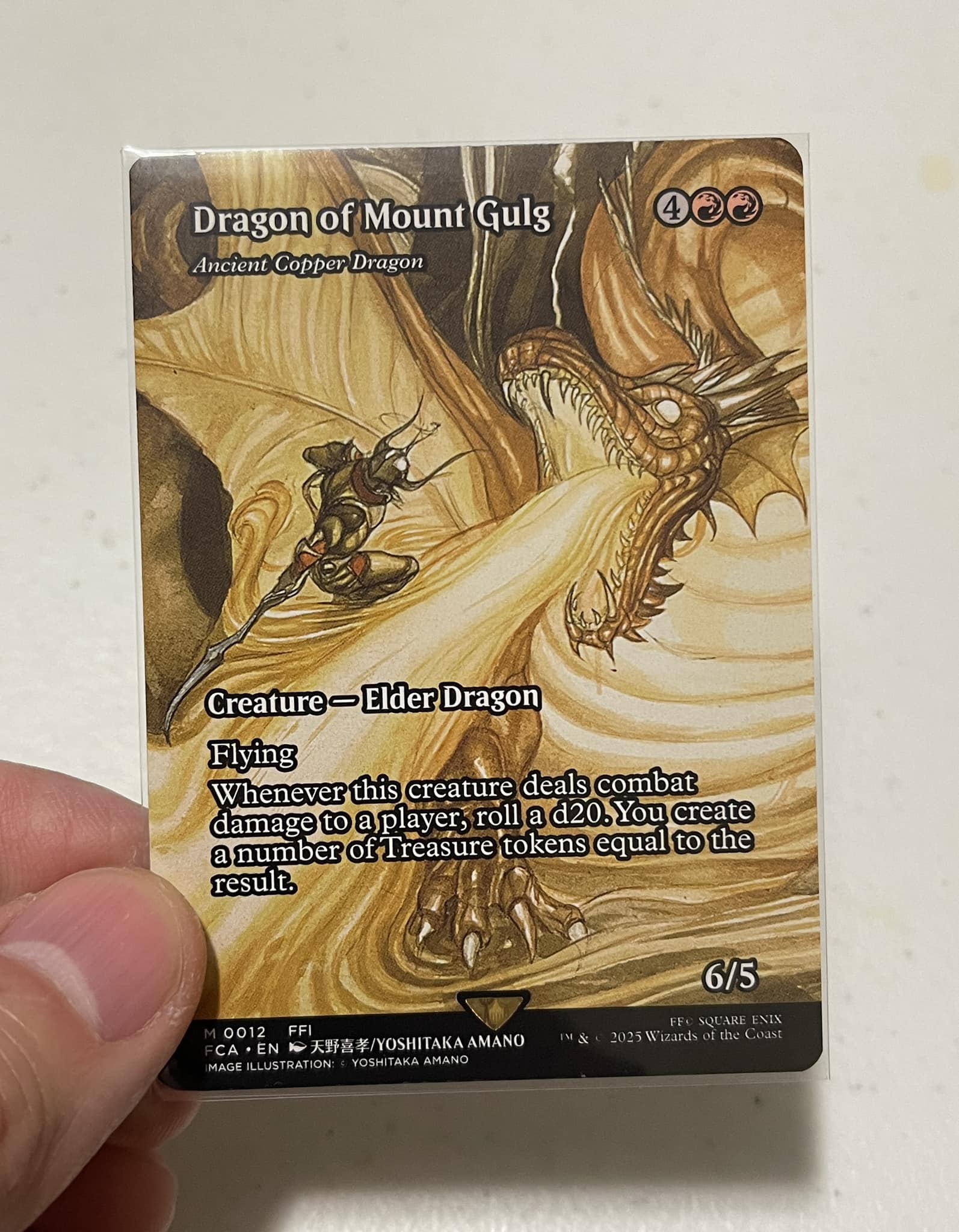 mtg final fantasy copper dragon of Mount Gulg Flying Whenever Ancient Copper Dragon deals combat damage to a player Magic The Gathering Final Fantasy