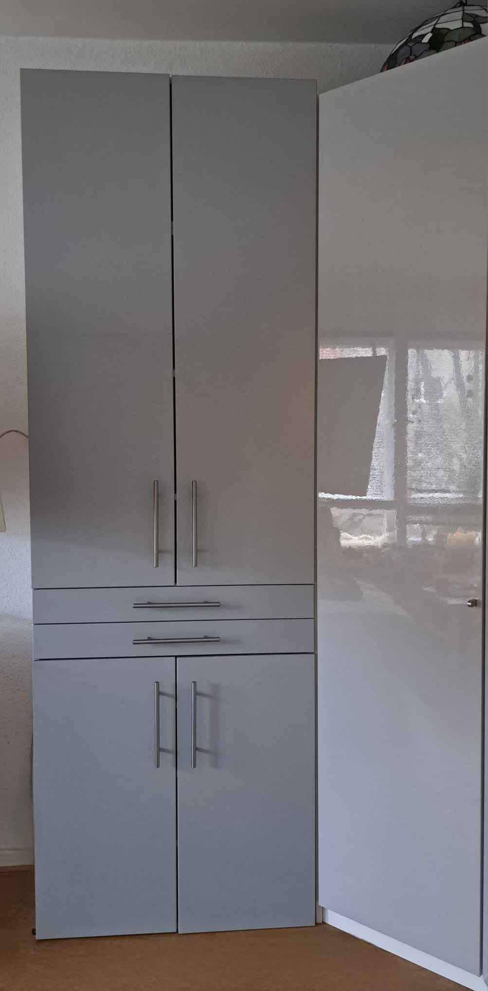 Ikea Pax Kleiderschrank Echschrank Fardal grau Hochglanz - Armoires & Wardrobes - Berlin, Germany | Facebook Marketplace