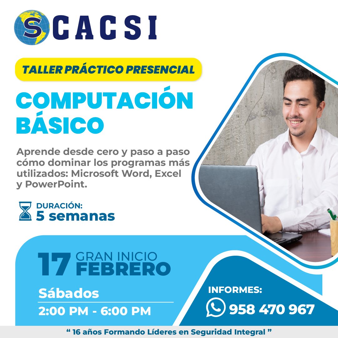 CACSI Perú - 🔴 ¡Aprende Computación Básica desde cero con... | Facebook