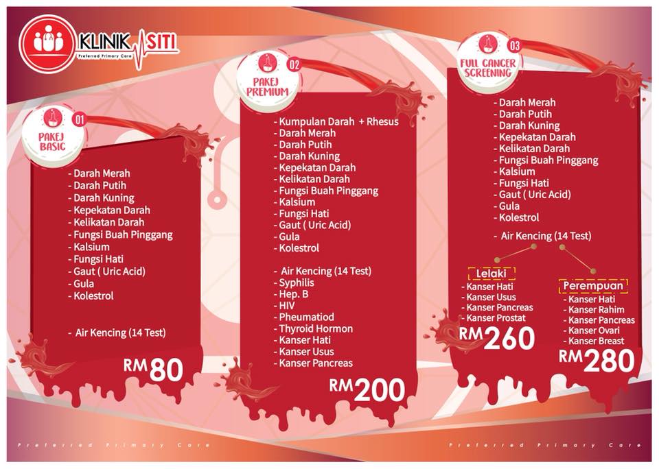 Klinik Siti Banting Kita Yang Sihat Ni Pun Digalakkan Buat Saringan Kesihatan Terutamanya Mereka Yang Berumur 40tahun Ke Atas Setahun Sekali Pun Okay Sekurang Kurangnya Kita Tahu Status Kesihatan Kita Macam Mna