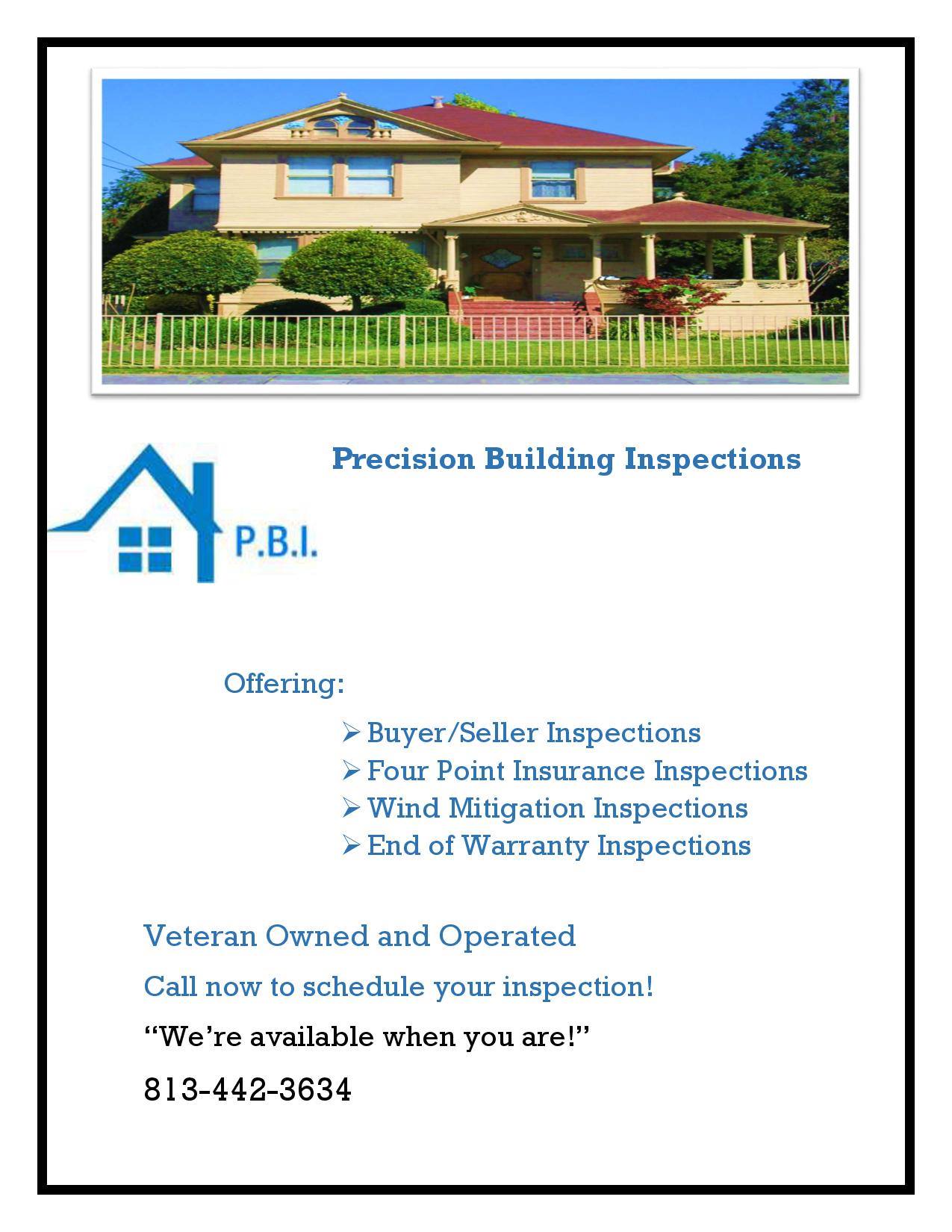 Precision Building Inspections, Inc. | Seffner FL