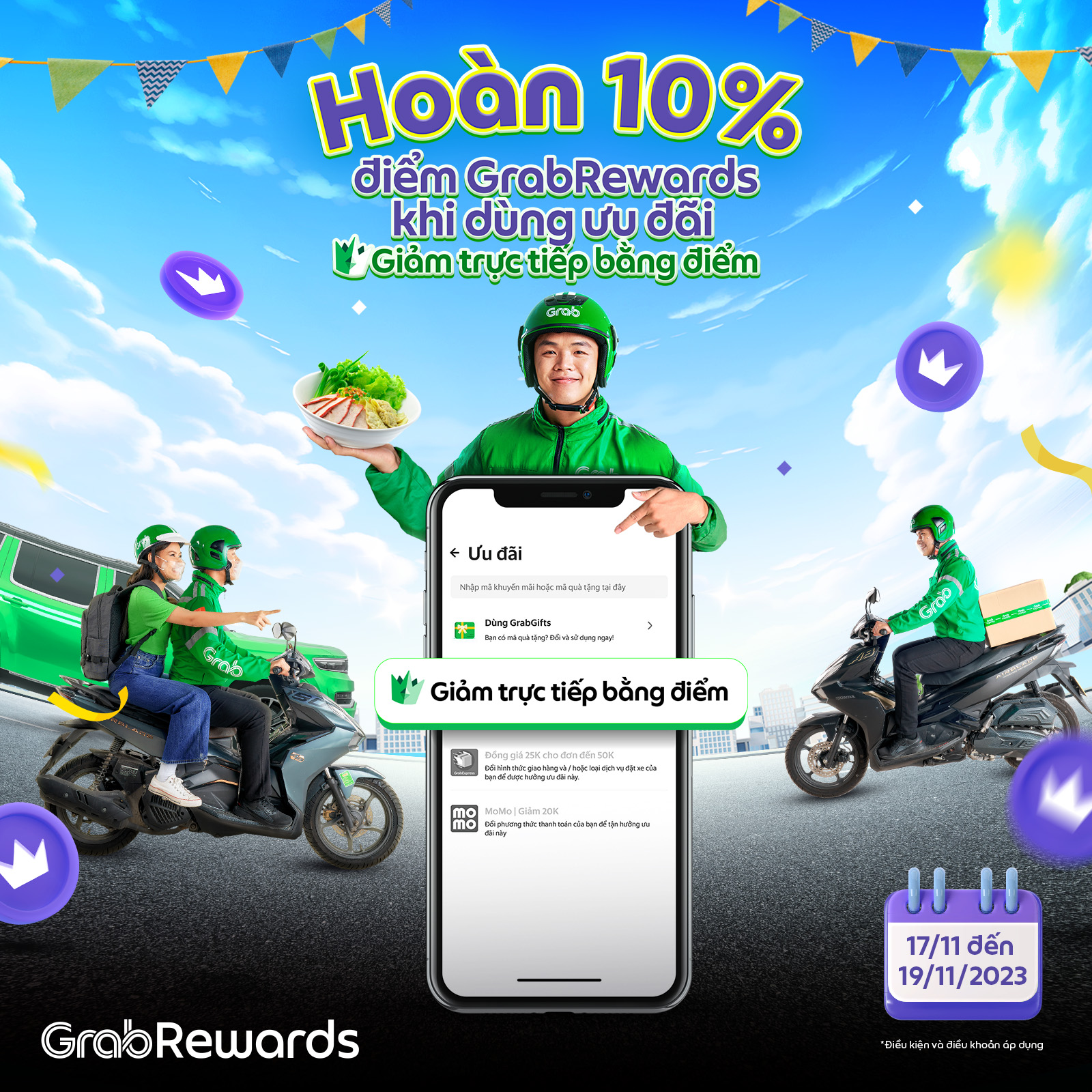 Grab - 🔥 GIẢM 10.000Đ CHỈ VỚI 270 ĐIỂM 🔥 🔥 LẦN ĐẦU TIÊN, GrabRewards ...
