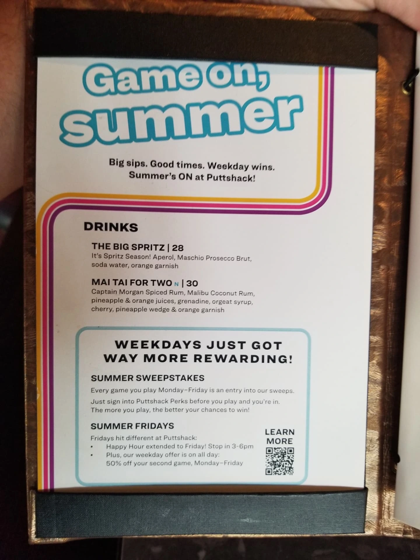 The drink menu at PuttShack in... - That Florida Pub on 98 | Facebook