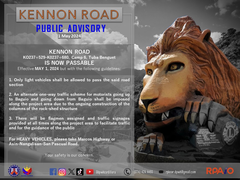 DPWH - KENNON ROAD ADVISORY 1 May 2024 KENNON ROAD KO237+529-K0237+680 ...