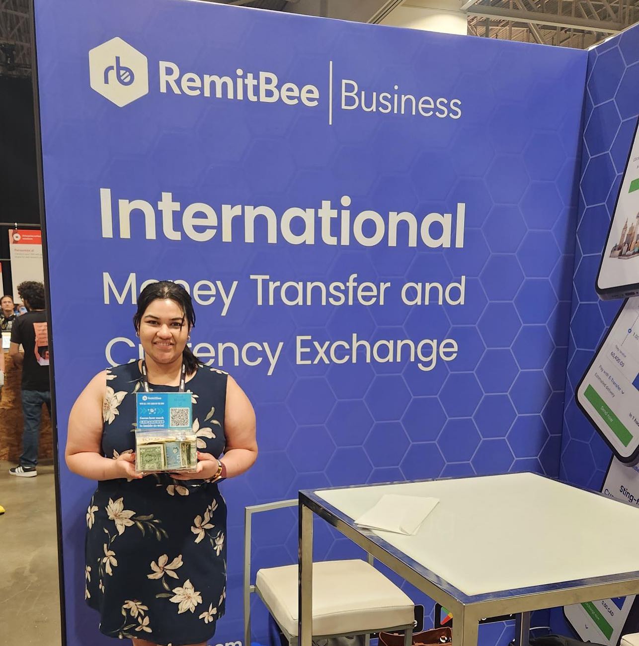 Remitbee - Our guess the money in the box contest at...
