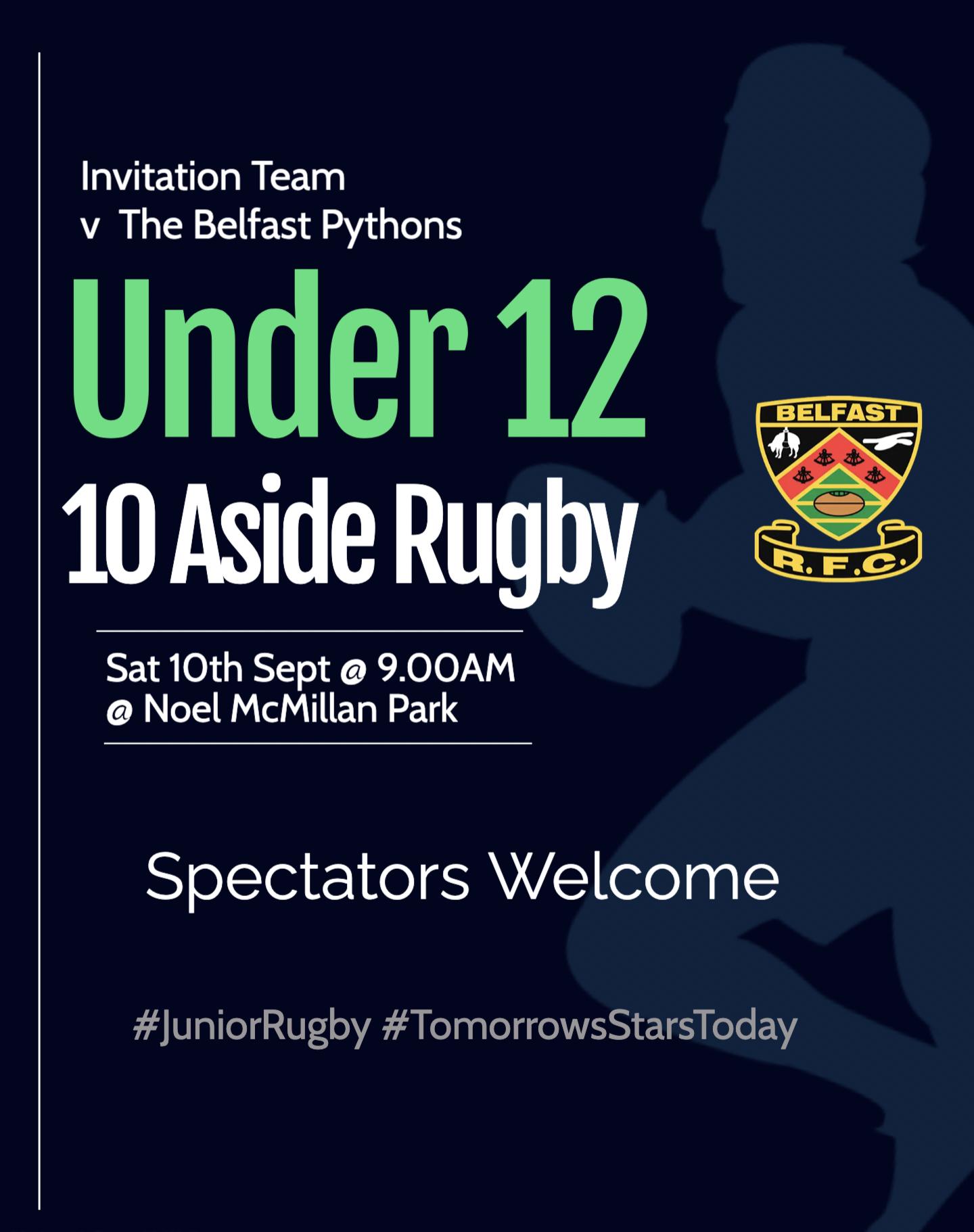 Belfast RFC - This weekend our Under 12 Cobras and Pythons...