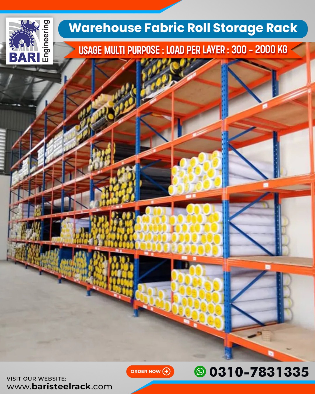 Racks - Warehouse Fabric Roll Storage Rack Premium Fabric Roll Storage ...
