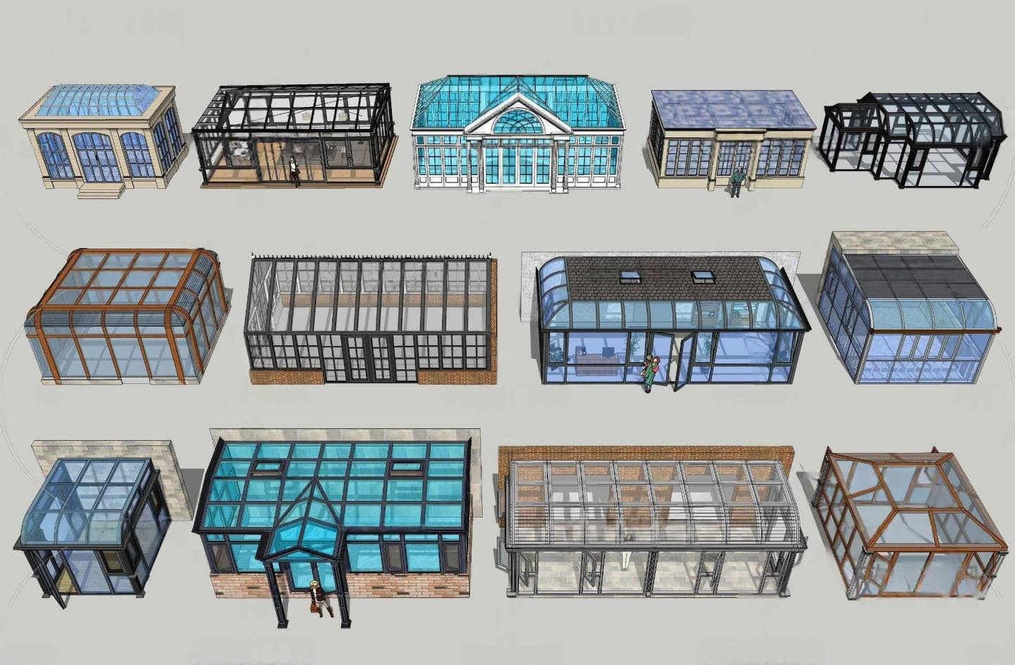 SketchUp - Free Glass Building Skp by Dinh Thanh 🎁 Link:https://drive ...