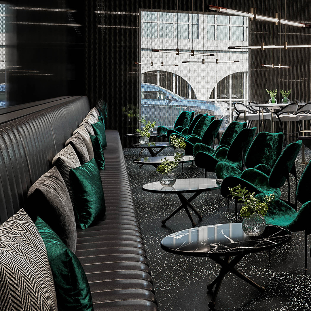 STUDIOVN - The interior design of the black bar in the... | Facebook
