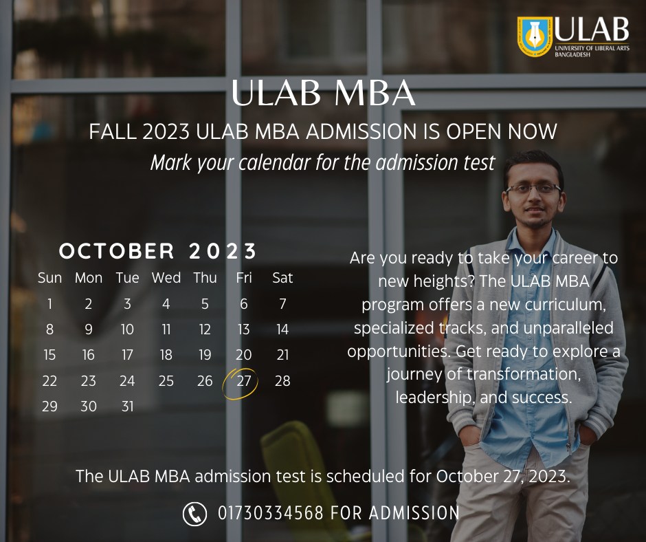ULAB MBA - The ULAB MBA Program's Fall 2023 Admission... | Facebook