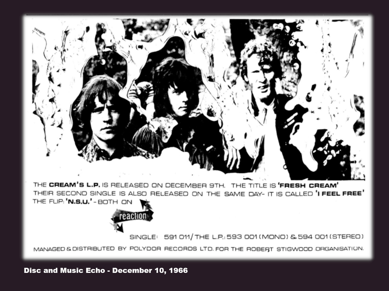 Jack Bruce discussing 'I Feel Free: “'I Feel Free,' our [Cream's