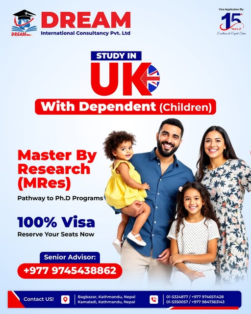 Dream - Study Master by Research (MRes) in the UK – With Dependents ...
