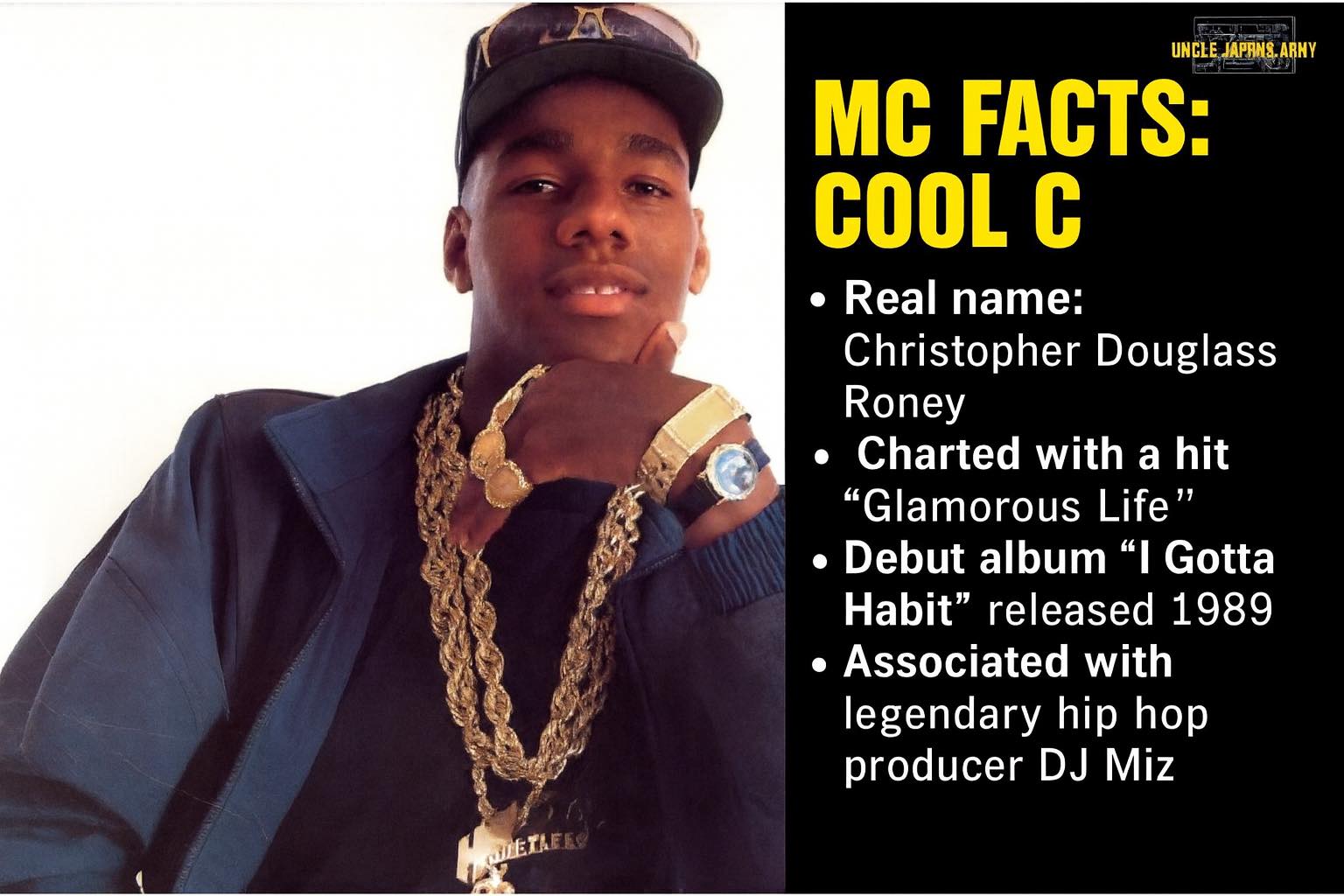 Cool C's debut album I Gotta Habit released on August 8, 1989