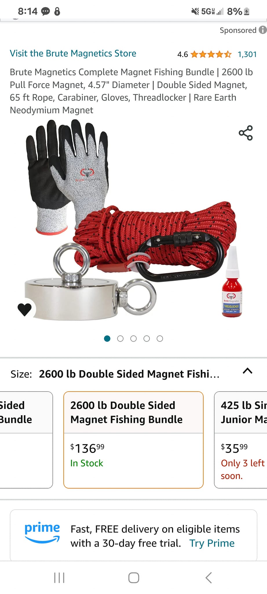 brute box 880 lb magnet fishing bundle Boss 360° 3500 waterproof protection Brute Boss 3500lb 360° Magnet