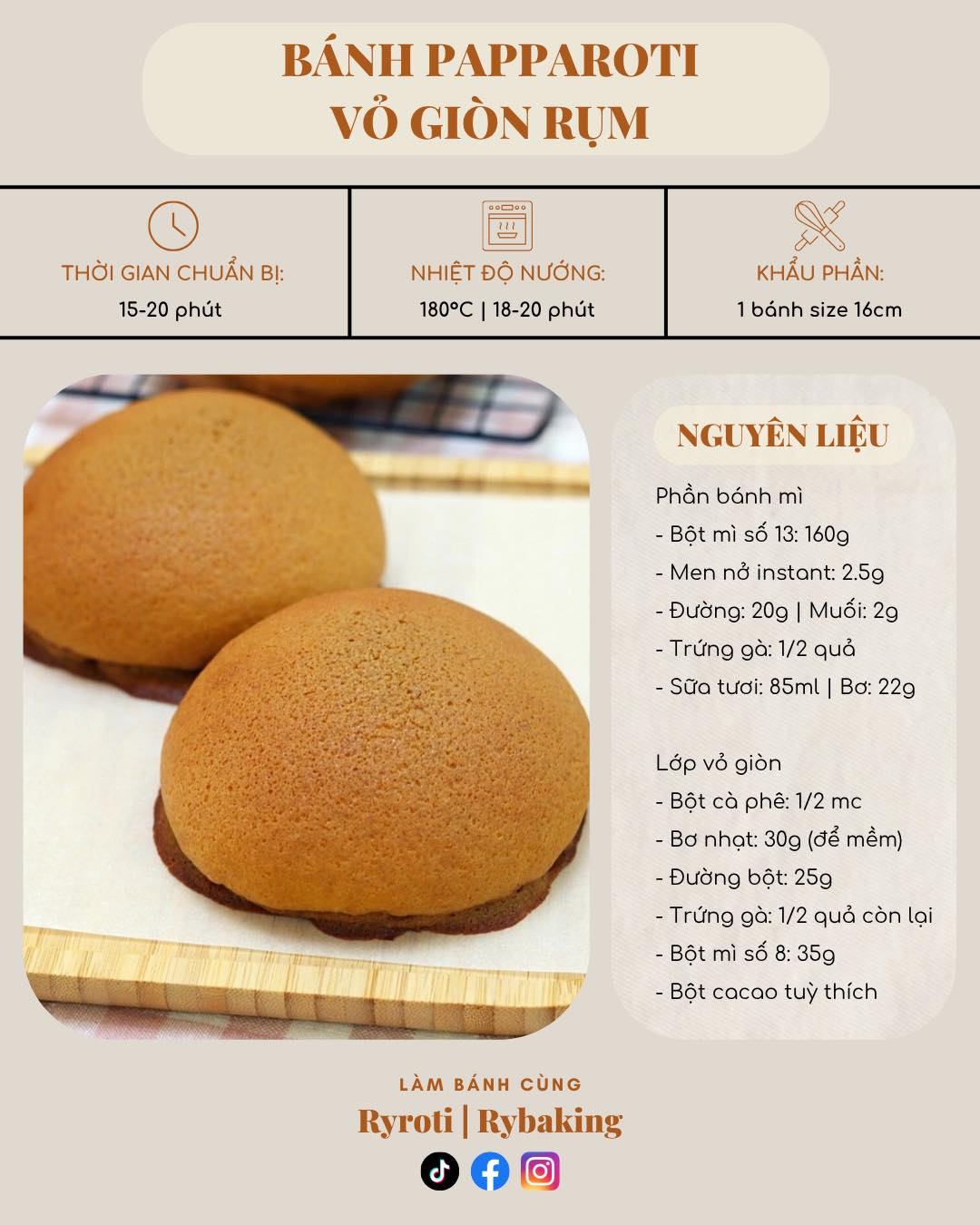 Ryrotii - BÁNH PAPPAROTI VỎ GIÒN THƠM NỨC MŨI Không biết cả nhà sao chứ ...