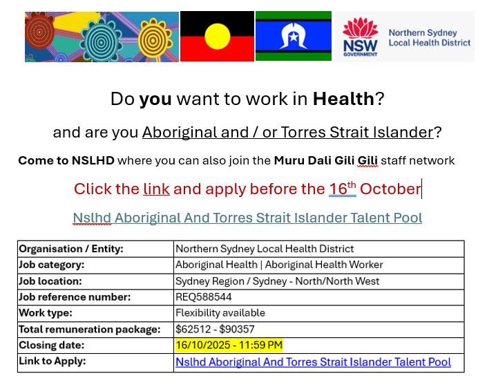 We are actively recruiting to the NSLHD Aboriginal and Torres Strait ...