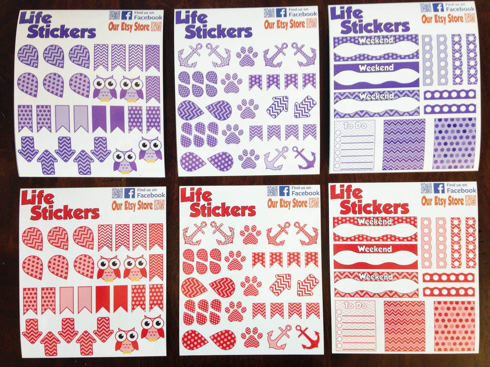 Life Stickers - The new color scheme stickers have been...