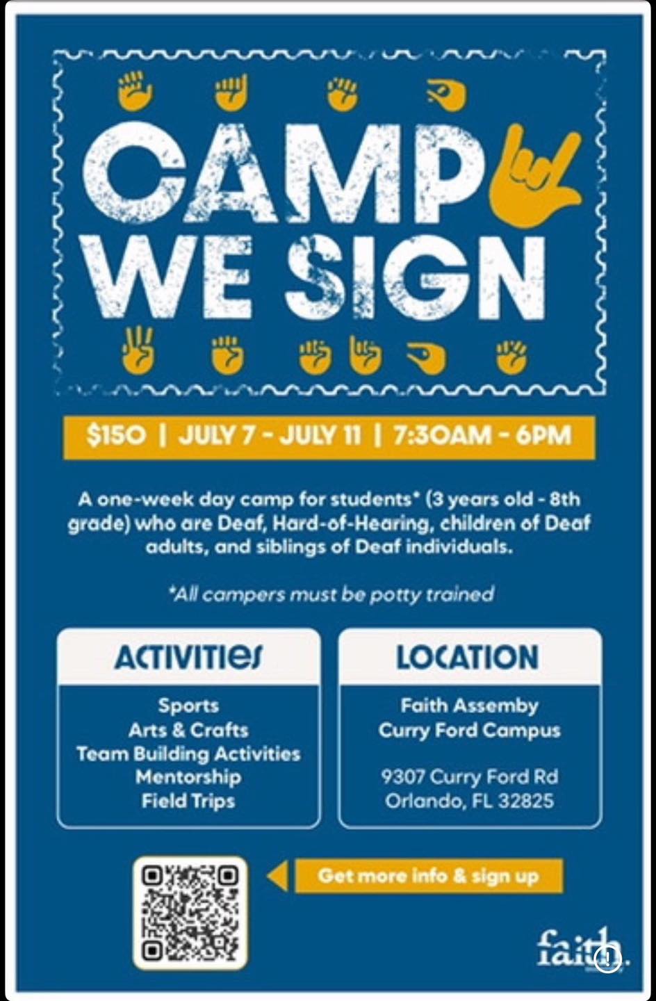 🏕️ Camp We Sign is a... - FSDB Parent Infant Program DHH | Facebook