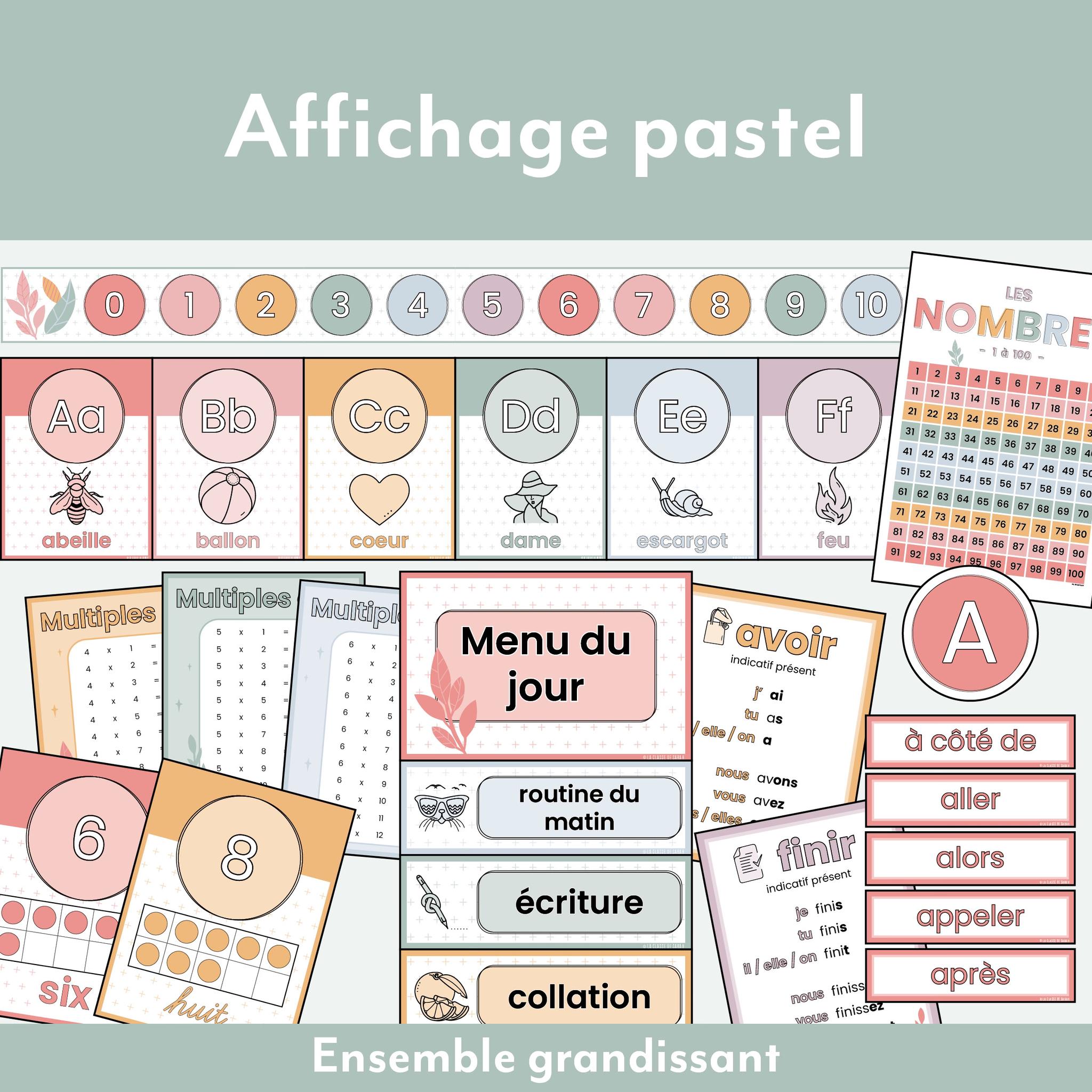 🌸🌿 Un ensemble d'affichage pastel... - La classe de Sarah | Facebook