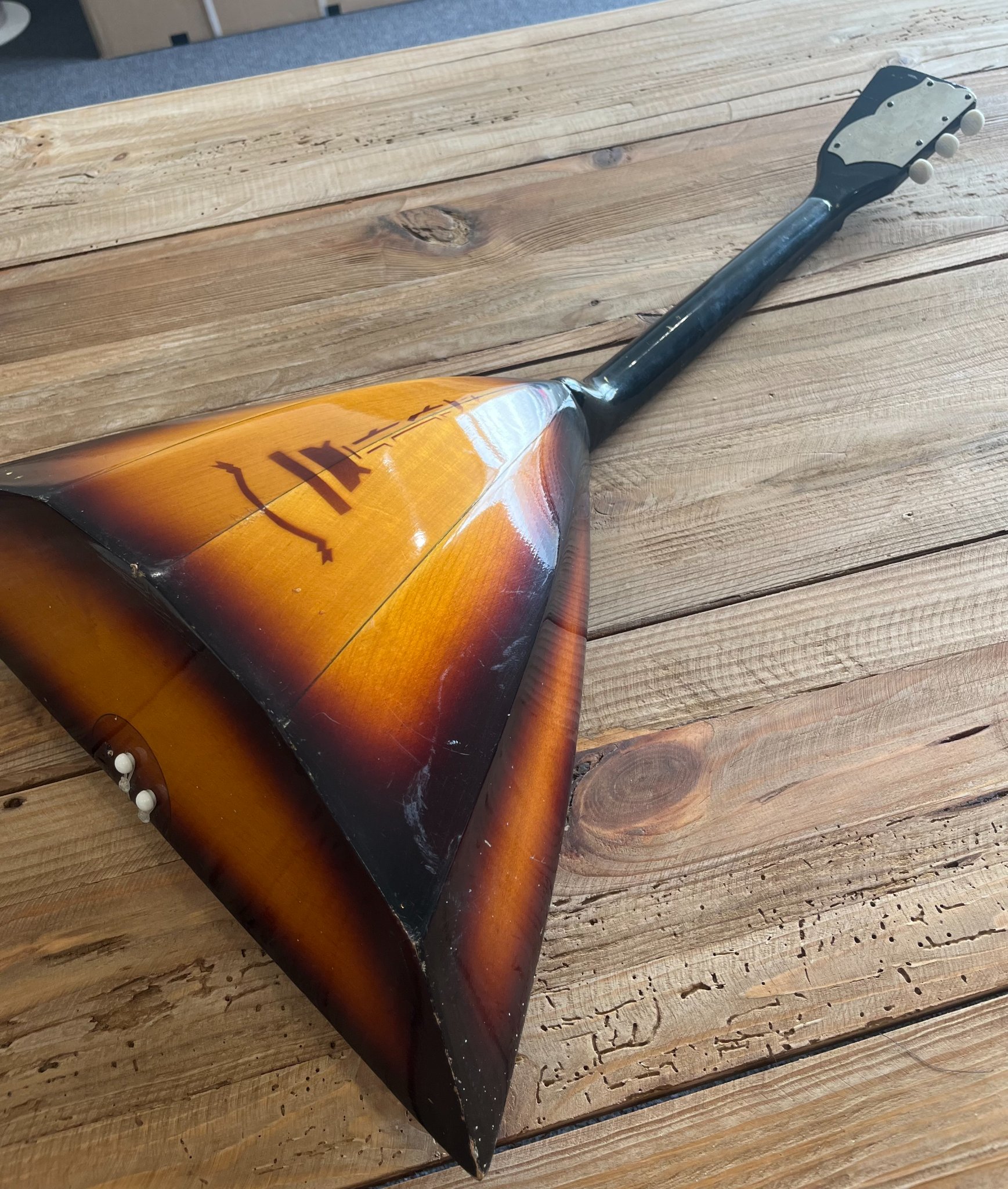 Balalaika (Russian 3‐string triangular instrument) – vintage style ...
