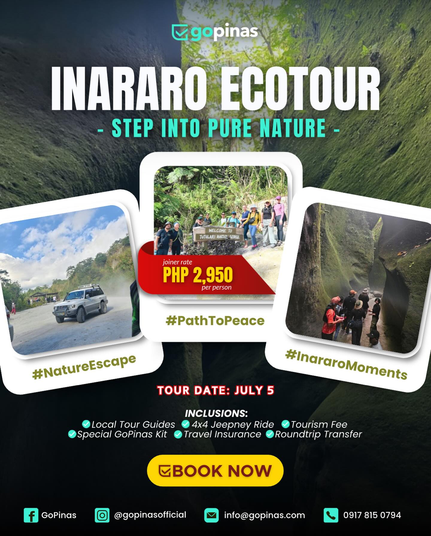 GoPinas - 🌿🌋 Inararo Eco Tour — July 5 Step into the untouched beauty ...